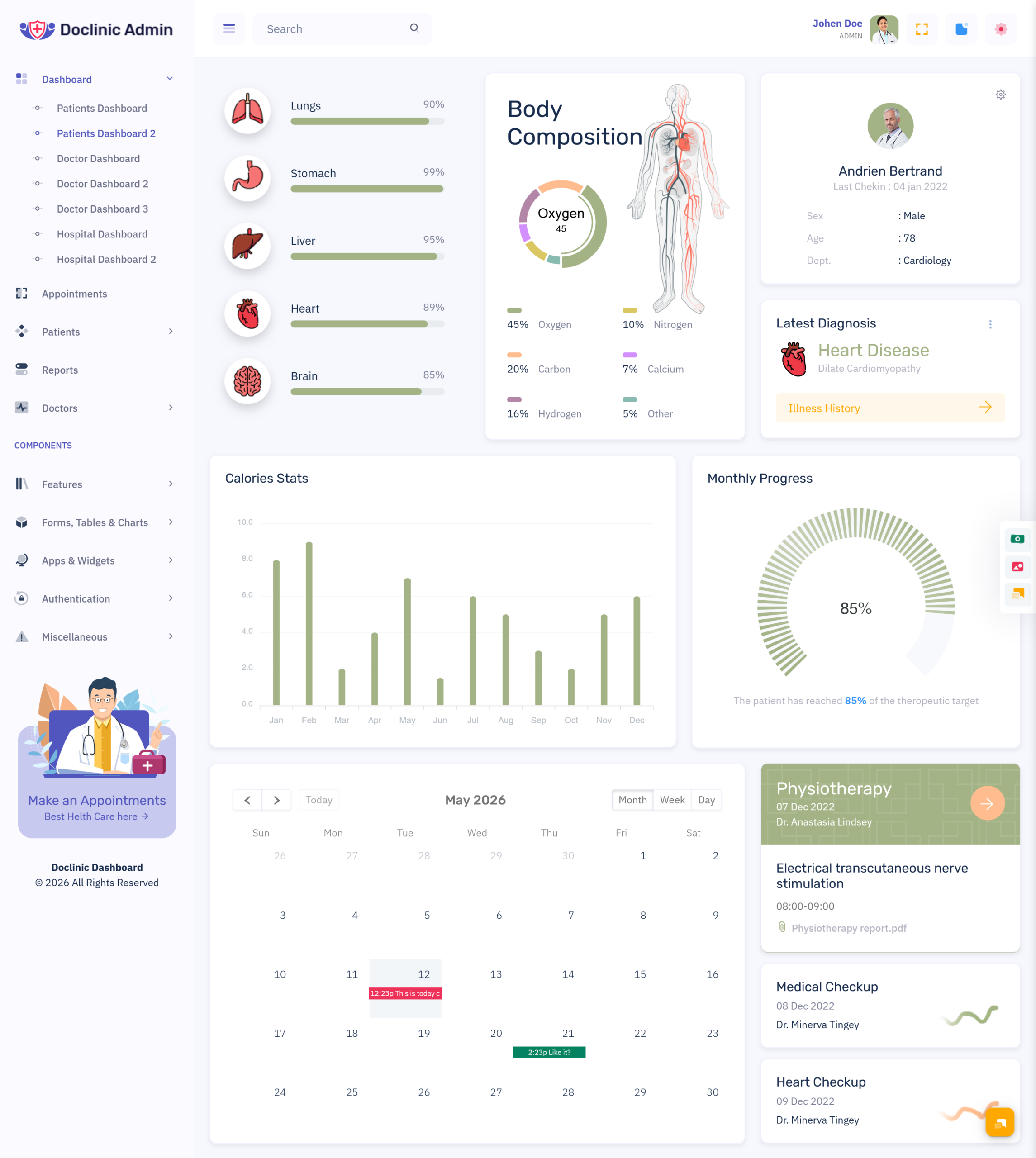 Medical Dashboard Template