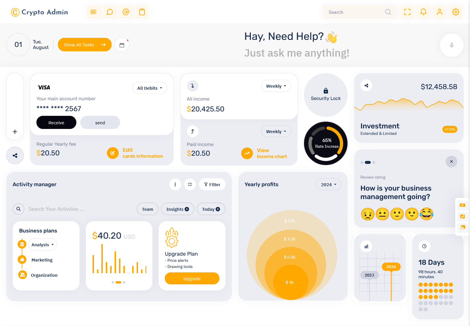 Crypto Admin Dashboard