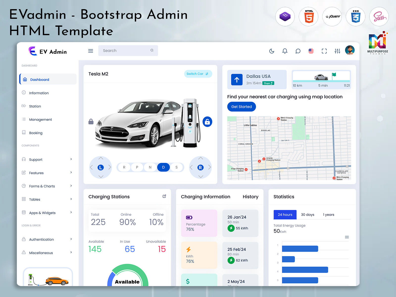 EV Charging Management Dashboard