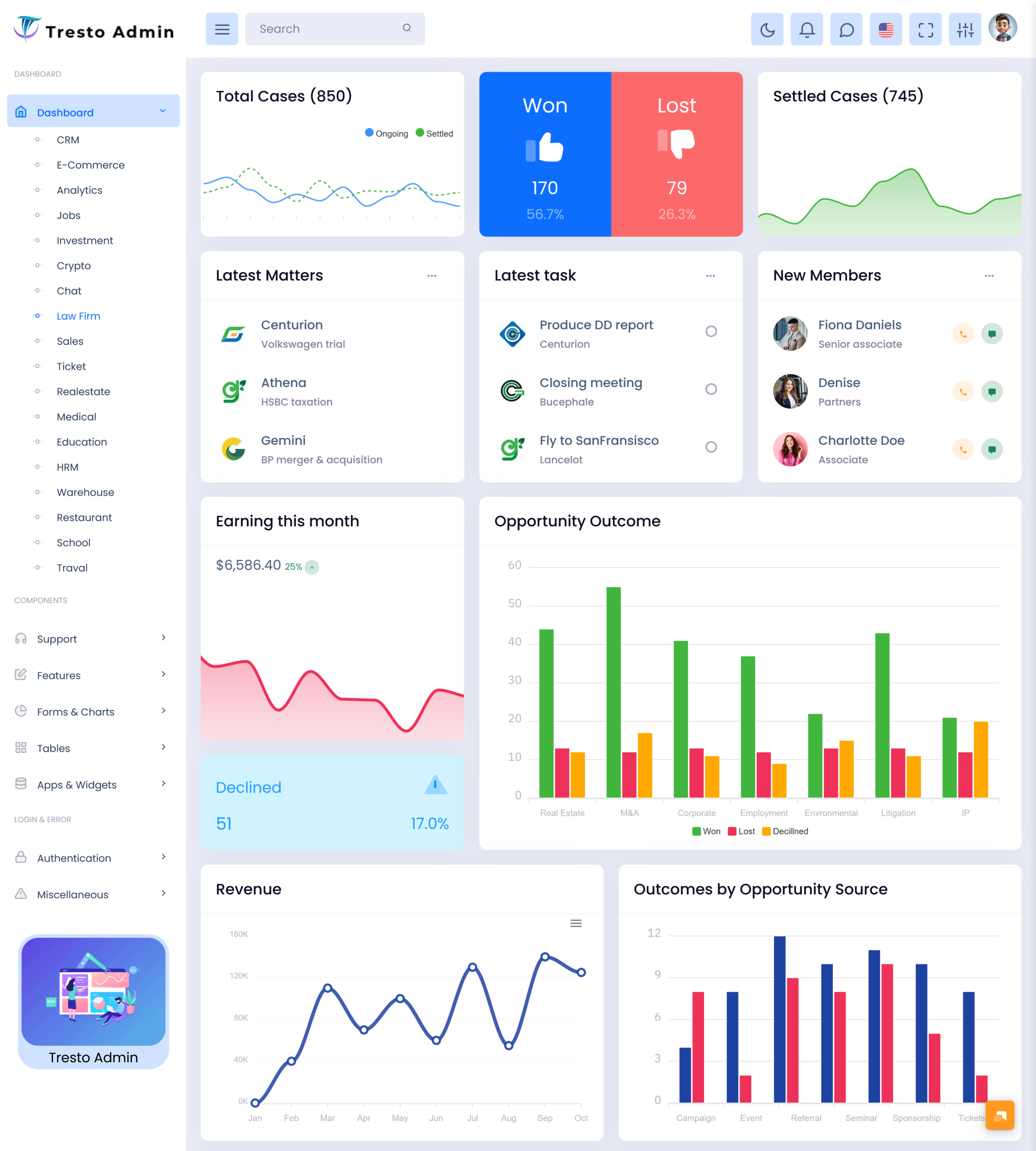 Law Firm Dashboard
