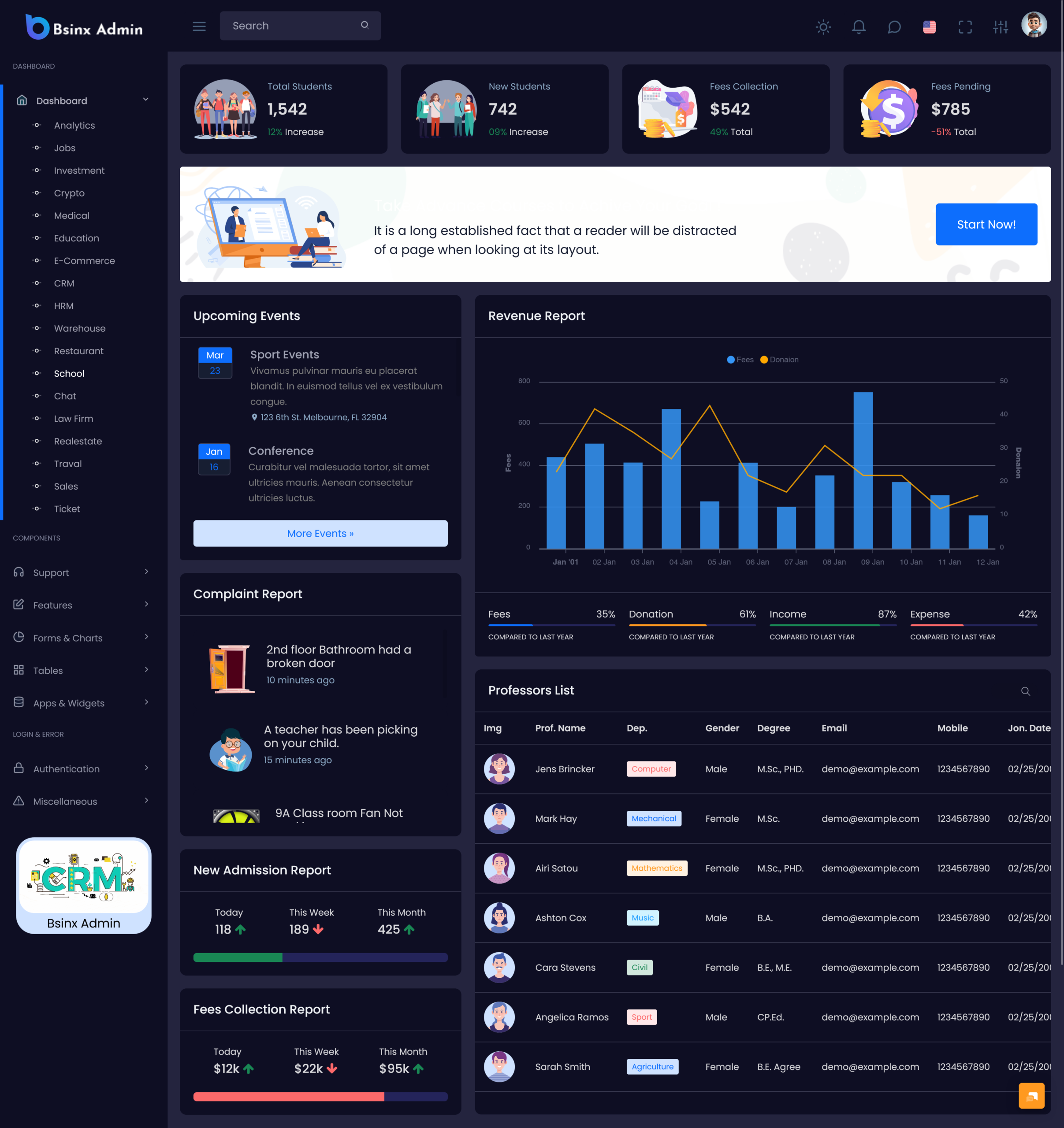 School Dashboard 