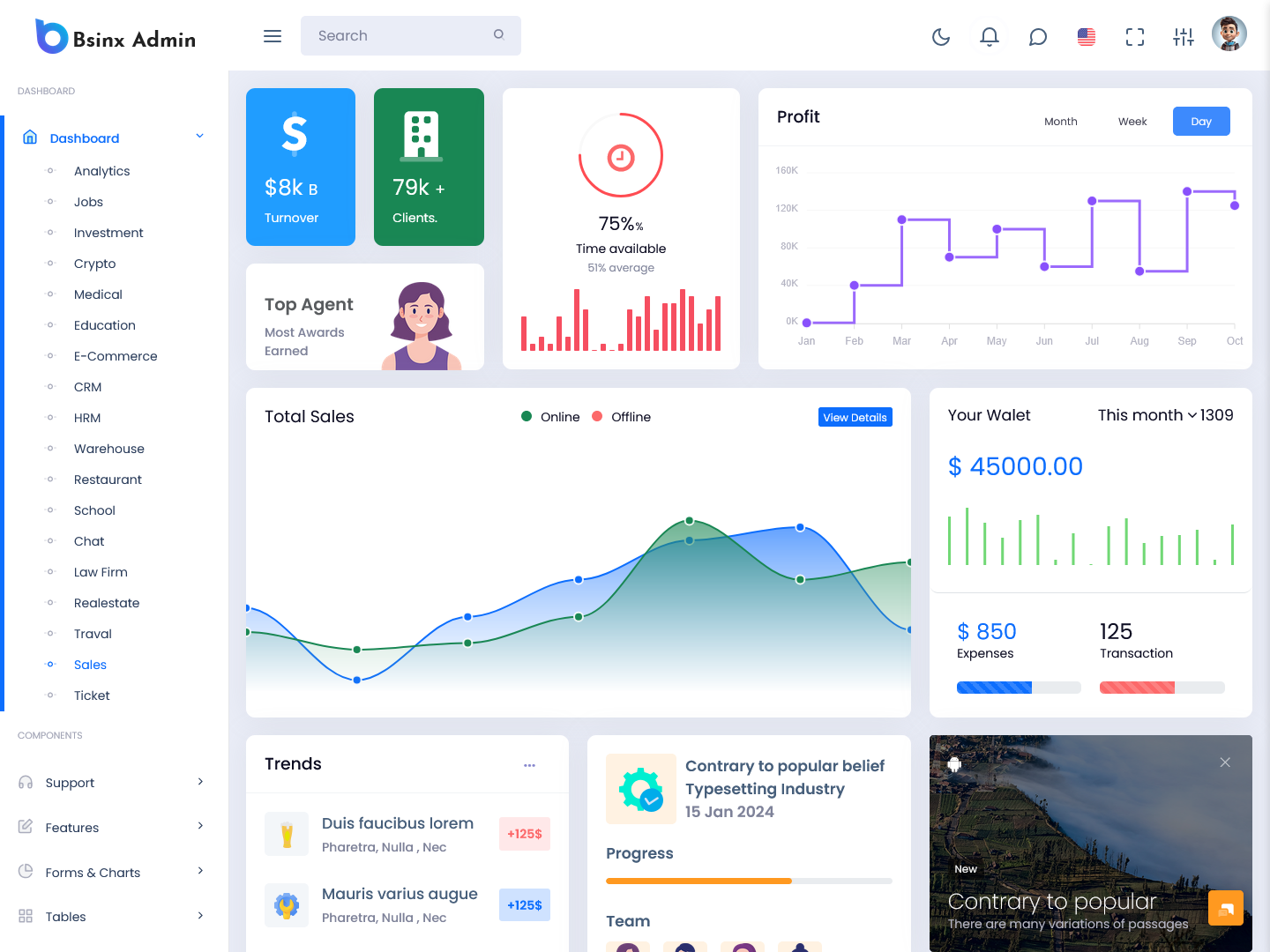 Sales Admin Template