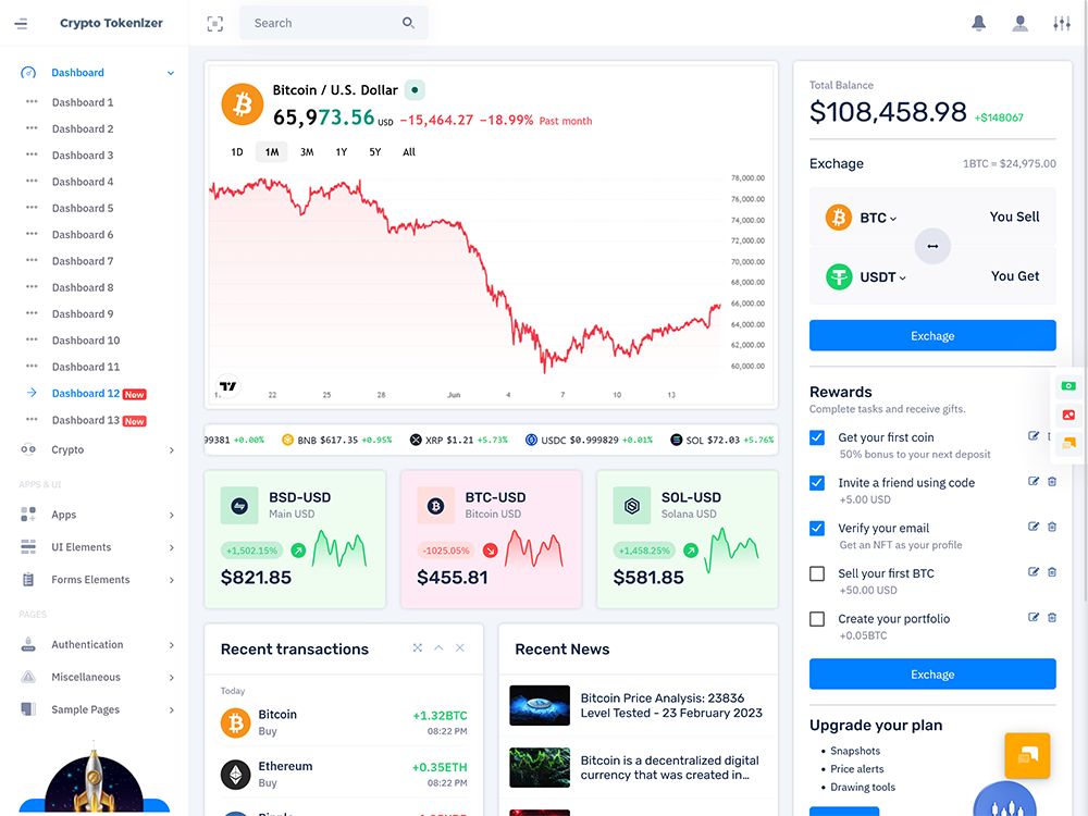 Crypto Admin Dashboard