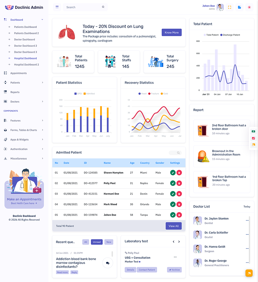 Medical Dashboard