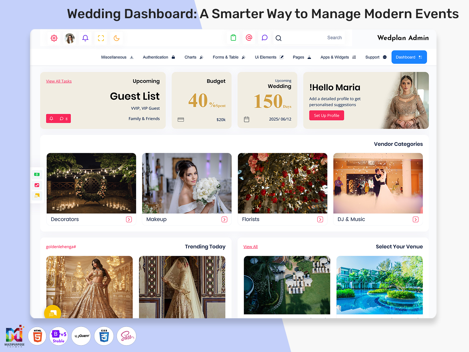 Wedding Dashboard